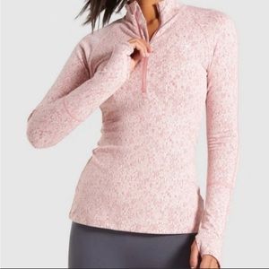 GymShark Fleur Texture 1/2 Zip Pullover
